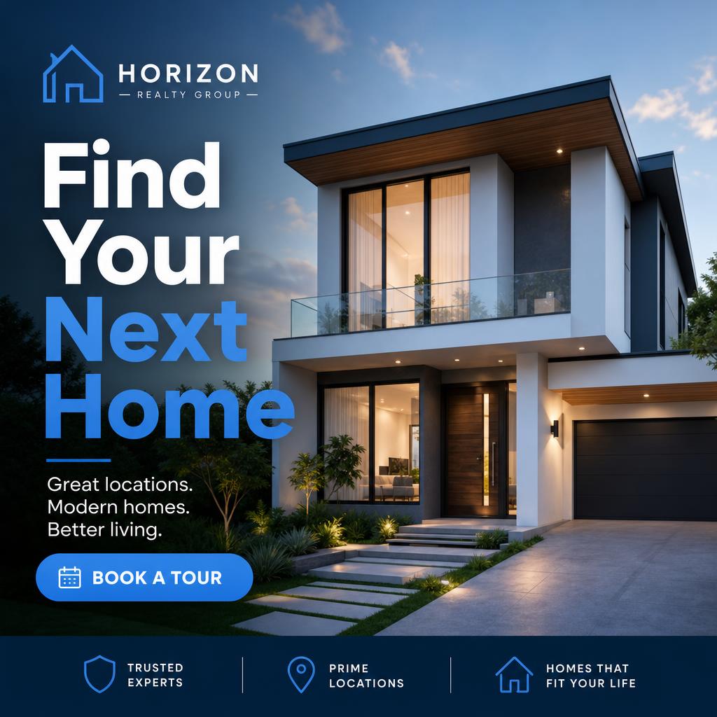 Ad sample: real estate home tour ad